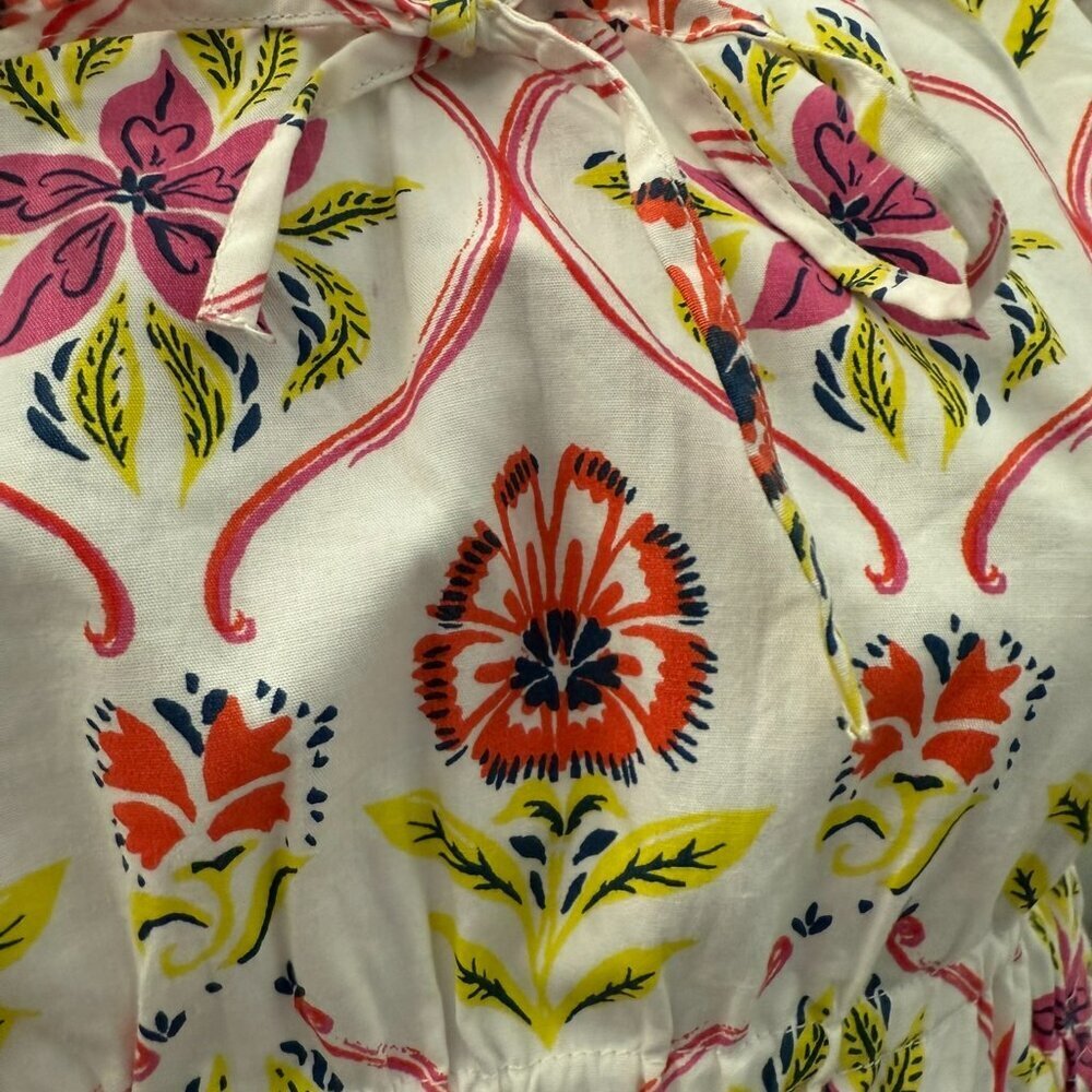 Roller Rabbit Fontana floral Cotton Crop Top Size Small NEW - Picture 2 of 8